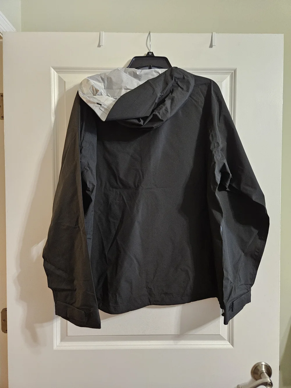 Ozark Trail Men's Black Hooded Rain Jacket, Size L, NWT